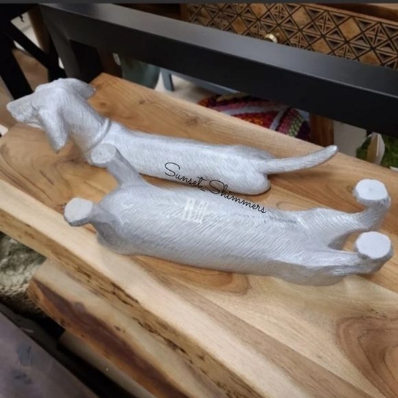 Doxie DACHSHUND DOG Resin Statue Figurine candy Bowl trinket Storage STASH BOX - Picture 5 of 8